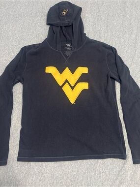 Women's Black Hoodie with Gold WV Logo Large